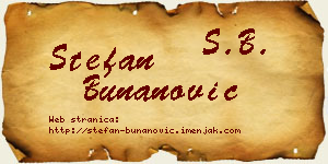 Stefan Bunanović vizit kartica